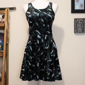 METAL SNAKES VELVET SCOOP SKATER DRESS - SOLD OUT!!!